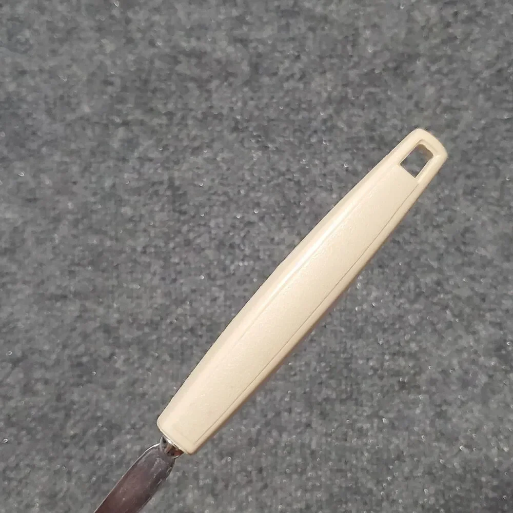 Vintage Ekco Spatula Brown And Tan Slotted Vegetable Logo Kitchen Utensil USA